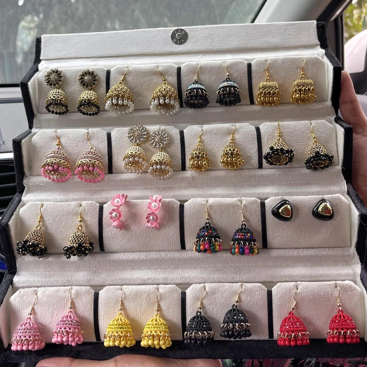 Premium 16 Pairs Jhumka Box