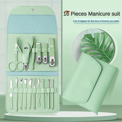 16-PIECE NAIL CLIPPER SET HOUSEHOLD MANICURE BEAUTY TOOLS PORTABLE