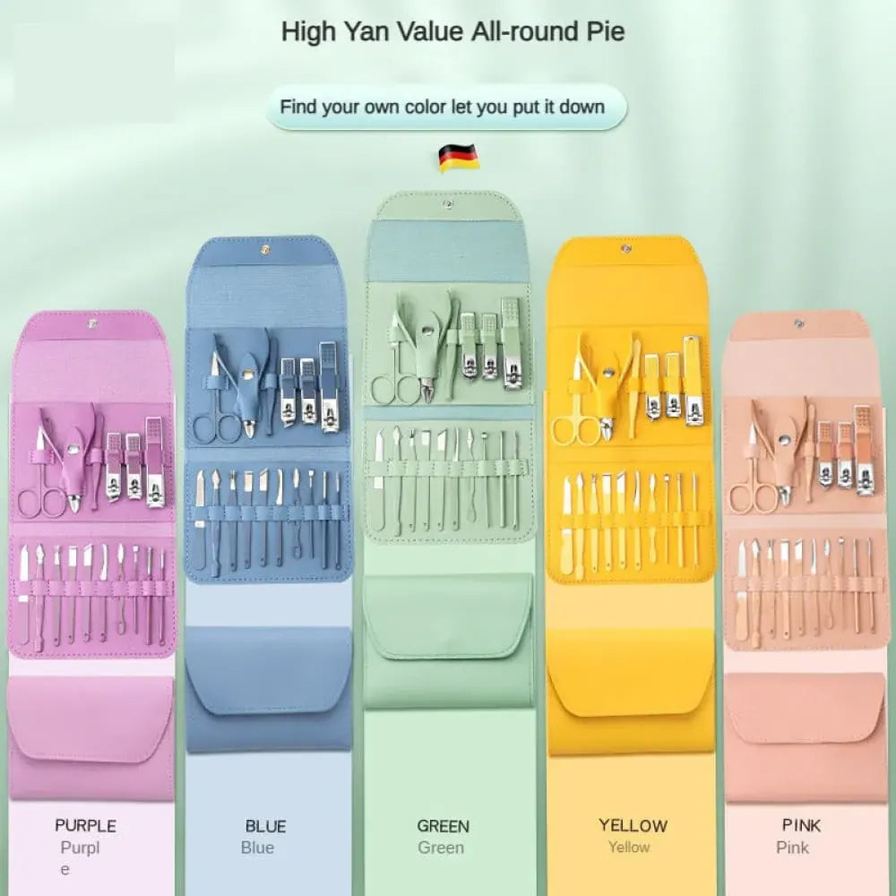 16-PIECE NAIL CLIPPER SET HOUSEHOLD MANICURE BEAUTY TOOLS PORTABLE