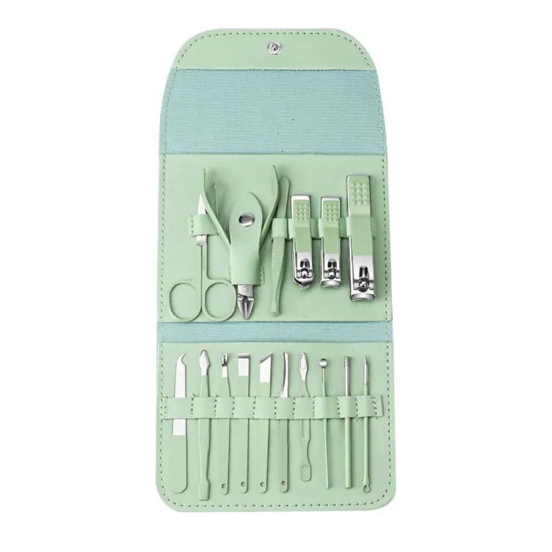 16-PIECE NAIL CLIPPER SET HOUSEHOLD MANICURE BEAUTY TOOLS PORTABLE