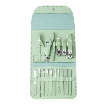 16-PIECE NAIL CLIPPER SET HOUSEHOLD MANICURE BEAUTY TOOLS PORTABLE