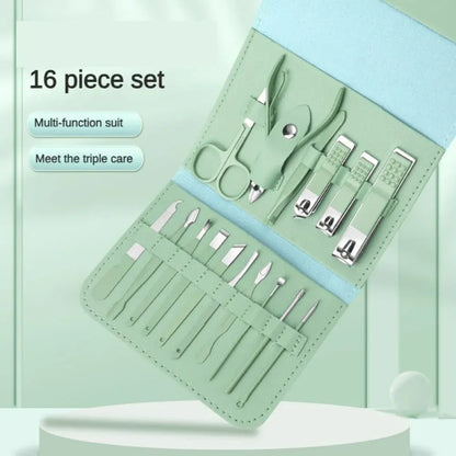 16-PIECE NAIL CLIPPER SET HOUSEHOLD MANICURE BEAUTY TOOLS PORTABLE