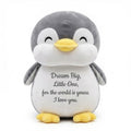 Plush Penguin Grey & Blue