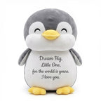 Plush Penguin Grey & Blue