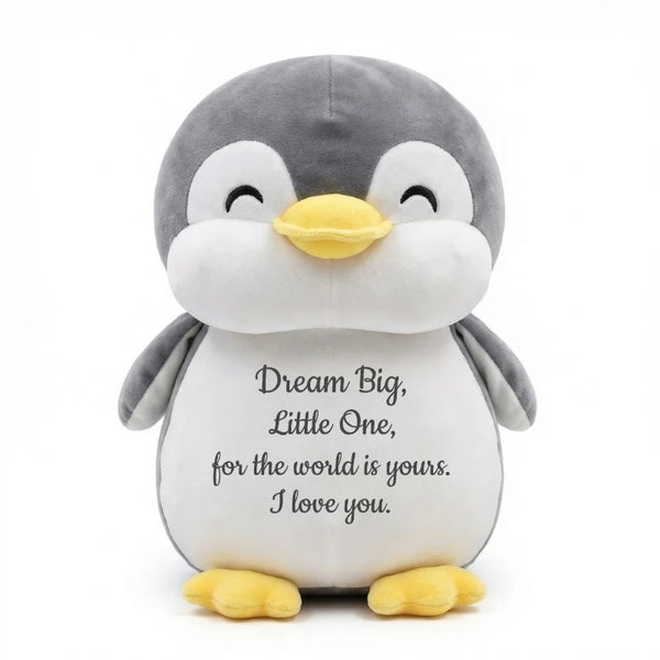 Plush Penguin Soft Toy Grey 30cm – Cute Cuddly Penguin Stuffed Animal