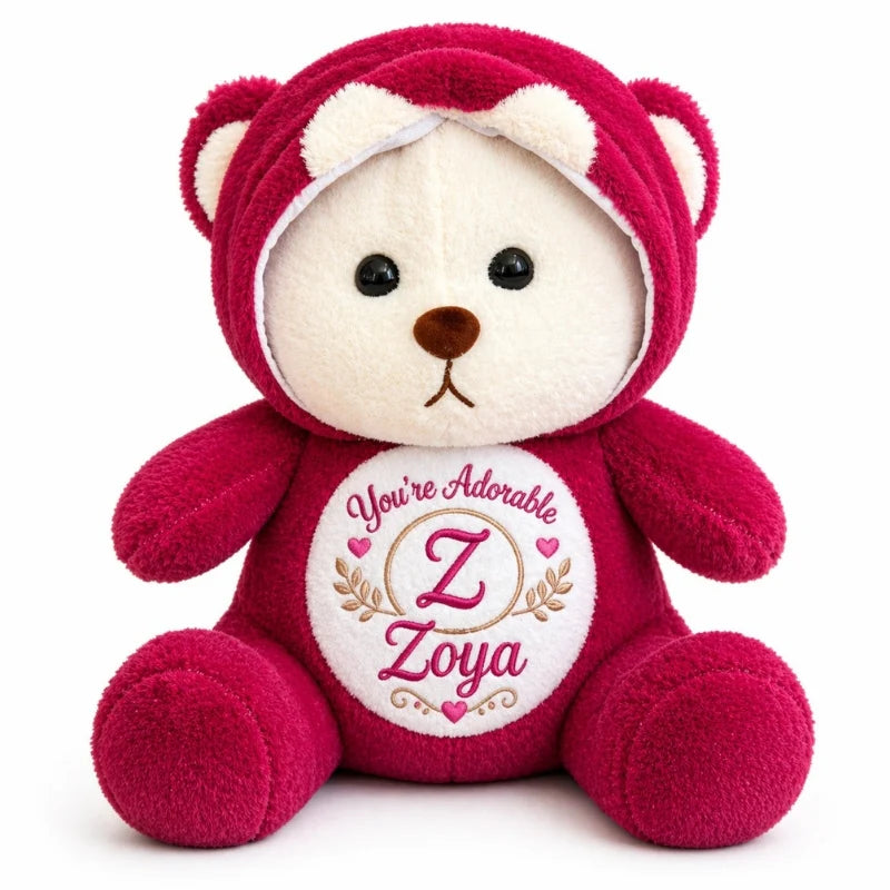 Soft Stuffed Teddy Bear with Cap | 4 Colors