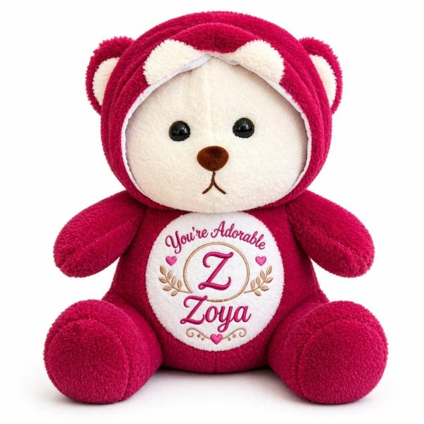 Soft Stuffed Teddy Bear with Cap | 4 Colors