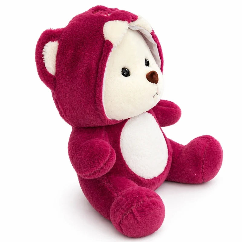 Soft Stuffed Teddy Bear with Cap | 4 Colors