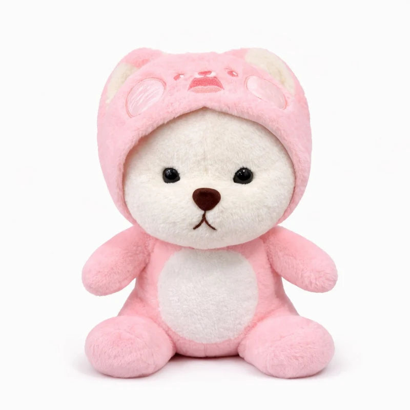 Soft Stuffed Teddy Bear with Cap | 4 Colors