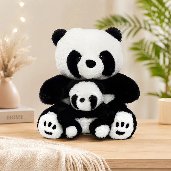 mommy baby panda plush