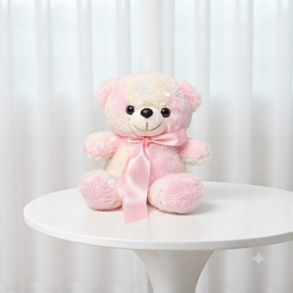 pink & whiet teddy bear